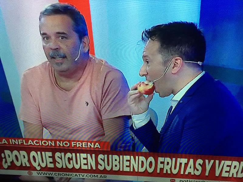 Raúl Giboudot, en el canal Crónica TV